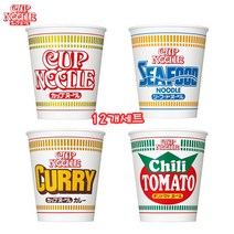 일본 NISSIN 닛신 컵누들 칠리토마토 오리지널 카레 시푸드 12개 세트, 칠리토마토4, 칠리토마토4, 카레4