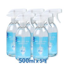 이케어 소독용 에탄올 83% 스프레이 500ml x5개, 5개