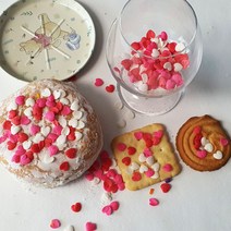 스프링클 발렌 삼색 하트 200g 세이프, 1개