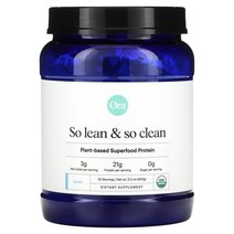 Ora (오라) Ora So Lean & So Clean 식물성 슈퍼 푸드 단백질 바닐라 맛 600g(21.2oz), 4개