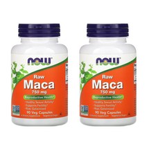 나우 푸드 로우 마카 Raw Maca 750 mg 90 베지캡슐 3개월분 2통