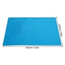 실리콘 절연 패드 부식 방지 내열성 시계 수리 작업대 워치 메이커 용 납땜 스테이션 매트, 25-35CM 1PCS
