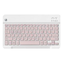 UB BK1 휴대용 무선 블루투스 키보드 슬림형, 핑크, 라지