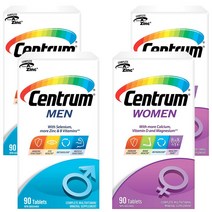 CENTRUM 캐나다 센트룸 성인 맨&우먼 종합비타민 90정 2세트(총4병)-대박찬스가격!/캐나다 내수용