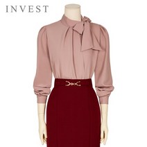 인베스트 인베스트 리본넥핀턱블라우스_V2W1BL5070