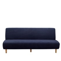 천 소파 커버 논슬립 카우치 천 덮개 와플 무지 북유럽 스타일 천갈이 고탄력 리폼 패브릭 접이식 침대 침대보 거실 용 팔걸이 보호대 슬립 없이 큰 자연스로운 독특한 모던한, xl길이190-210cm, 네이비 블루