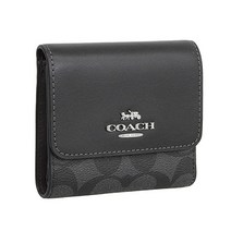 [코치] 지갑 여성 3 접는 컴팩트 접 미니 시그니처 가죽 스몰 SMALL TRIFOLD WALLET (초크 x 그레이시아 화이트 화이트)