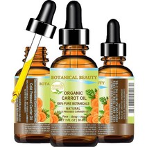 오가닉 당근 오일 천연/순수 식물/냉압 캐리어 오일 1 Fl. oz. -30 ml. 얼굴 바디 헤어 및 네일 케어. Botanical Beauty 제품