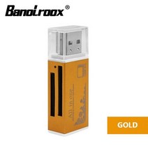 카드리더기 usb sd card Banolroox-올인원 메모리 카드 리더기 마이크로 SD USB 노, 04 gold card reader