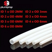 1 미터 1mm 2mm 3mm 4mm 6mm 8mm PTFE 튜브 3D 프린터 부품 용 파이프 보우 덴 J 헤드, ID1mm OD2mm, 빨간