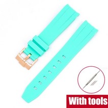 다이빙 고무 벨트20mm 고무 실리콘 밴드 커브 엔드 다이빙 방수 팔찌 액세서리 오메가 세이코 데이토나 시, 40 Mint 04_01 20mm