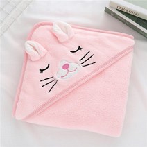 목욕타올 유아 아기 후드 수건 신생아 어린이 목욕 가운 슈퍼 부드러운 목욕 수건 담요 따뜻한 잠자는 포대기 랩 유아 소년 소녀, 분홍색