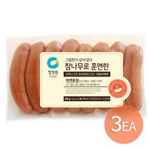 [청정원] 참나무로훈연한 그릴바베큐 640g (80g x 8) x 3개, 상세 설명 참조