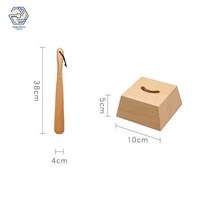 현관 고급 구두주걱 구둣주걱 인테리어, 느티나무굽단추 38cm+받침대