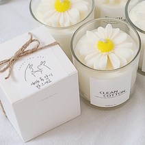 메리고데이지캔들 7온즈 데이지 퇴사 집들이 선물 답례품 캔들, 7온즈 라운드 데이지 캔들, 웨딩데이