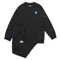 [노스페이스] 키즈 데일리 EX 스웻 세트 NM5MP06S_BLK
