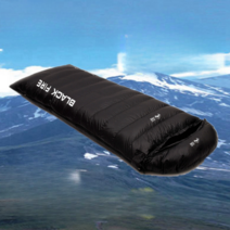 아웃도어 블랙 방한 침낭 야외 캠핑용 초경량 거위 구스 덕다운, 400g 95  화이트 구스다운