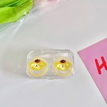 렌트통 렌즈케이스 산리오 쿠로미 마이멜로디 여행용 콘택트 보관 학생 휴대용 (1+1), 폼폼푸린