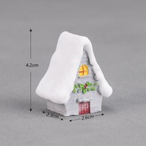호두까기인형 호두깍기인형 크리스마스 오너먼트 산타 클로스 썰매 사슴 나무 입상 인형 집 미니어처 요정 정원 장식 액세서리 모던 동상, 스노우 하우스 그레이, 스노우 하우스-그레이