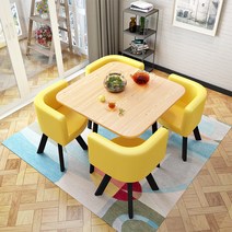 풀패키지 다이닝 쇼파형 식탁 티 테이블 소파 밀크티 디저트 벤치 카페 2인 4인 캐주얼 비즈니스 상담, AO_70x70x75cm