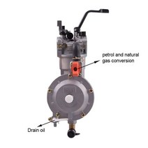 가솔린 발전기 LPG 기화기 168 듀얼 연료 변환 키트 2KW 3KW 170F 가솔린 엔진 발전기 R9UF, 한개옵션0
