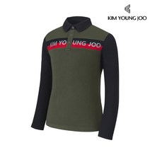 김영주 남성 양면 기모 마이크로 플리스 배색 카라 티셔츠 / 후리스 아웃도어 등산 골프 보온 기모티