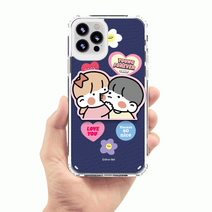 시미 실버벨 뽀시래기 패치 에폭시톡 클리어 에어쿠션 젤하드케이스