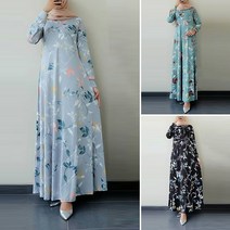 ZANZEA 여성 봄 빈티지 꽃 프린트 숙녀 우아한 파티 전체 소매 맥시 셔츠 드레스 롱원피스