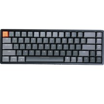 키크론 K6 Mac용 블루투스 무선 기계식 키보드 65% RGB 에디션 메탈 프레임, 그레이, W3(갈축), 텐키리스