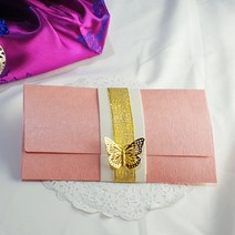 금박나비 분홍색봉투 돌잔치 조카용돈 답례비 축하
