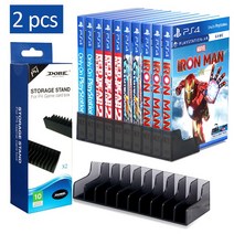 플스5 액세서리 케이스 플레이스테이션 4 PS4 PS5 게임 CD 디스크 스토리지 디스플레이 스탠드 브래킷 홀더, 한개옵션1, 01 로즈 레드