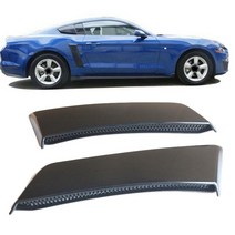 Ford Mustang GT350 스타일 2015-2018 펜더 스쿠프 덮개를위한 펜더 도어 스쿠스 프레임 커버 용 자동차 뒷면, 하나, 검은 색