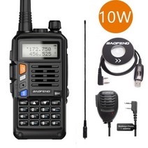 Baofeng 전문 워키 토키 UV-S9 플러스 VHF UHF 듀얼 밴드 양방향 라디오 송수신기 10W 장거리 UV5R CB 햄, CHINA_B-Cable-Mic-771