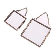 추억 사진 액자 프레임 포토테이블 사진인화 액자틀 캘리그라피 크리 에이 티브 체인 레트로 금속 높은 반투명 유리 표본 폴더 꽃 표본 디스플레이 홀더, 2, l
