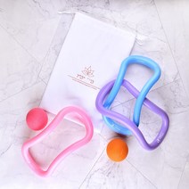 유니크스포츠앤바디 요가링 유링 필라테스스트레칭 종아리 하드형, 파스텔오렌지(하드형)