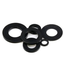 오링 블랙 고무 플랫 가스켓 외부 직경 8mm-26mm NBR O링 오일 씰 방지 와셔 배관 수도꼭지 씰링 링 10 개582040, 14x7x2mm