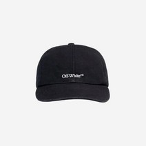 오프화이트 부키쉬 OW 로고 베이스볼캡 블랙 Off-White Bookish Logo Baseball Cap 213209