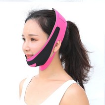 넥크림 목주름패치 Face-슬림 V-라인 리프트 업 벨트 여성 슬리밍 턱 볼 슬림 마스크 V 페이스 라인 주름 방지 스트랩 밴드 페이셜 뷰티, [01] 분홍색
