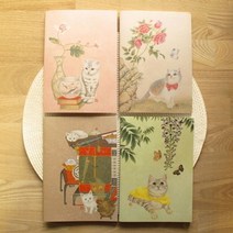 [RA㏓] 민화 묘한노트 + 책갈피 4종 패키지 디자인 학습공책 필기 공부 제본 실제본 ▷_§Ea, 《본상품》, ☆탁월한선택