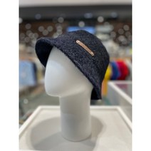 루이까스텔[NC강남] 22F/W LOUIS CASTEL 여성 골프모자 가죽 장식 버킷햇, 블랙