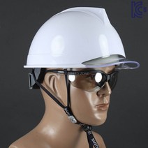 국산 투구형 안전모(투명창 화이트색) ABE형 낙하물 방어모자, 단품