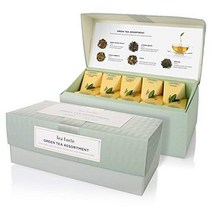 독일직구 Tea Forte 프레젠테이션 박스 티 샘플러 다양한 티 박스 20개의 수공예 피라미드 티 인퓨저 백 녹차 모둠, 수량, 상세참조