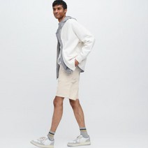 유니클로 코듀로이 팬츠 남자 반바지 내츄럴 베이지 아이보리 461503