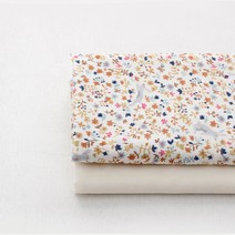 무형광 순면 2중거즈 더블거즈 원단 블루밍래빗/무지 2종 택1, 아이보리무지