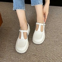 여자 캐주얼 데일리 키높이 신발 유니크 통굽 로퍼