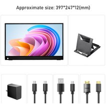 보조모니터 휴대용모니터 포터블 서브 노트북 2k 17.3 인치 hdr 컴퓨터 외부 ips 스크린 디스플레이 게임 usb c hdmi for pc mac xbox ps 4 5, 17.3인치 홀더, 미국 플러그