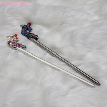5번 한복비녀 칠보 봉황 비녀 한복머리장식 여자 여성 성인 셀프웨딩 헤어 올림머리장식 옆꽂이 뒤꽂이