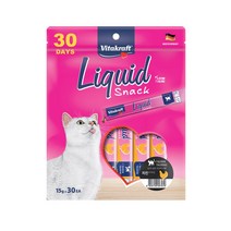 비타크래프트 리퀴드 스낵 15g 30개입 고양이간식, 치킨+타우린 30P