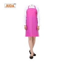 목걸이형 우레탄 방수 앞치마 무광 소형 핑크 배식 급식소