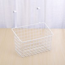 1PC 내구성 욕실 캐비닛 문 매달려 스토리지 바구니 홀더 주최자 지원 주방 도구 선반 벽, 흰색 23.5cm-17cm